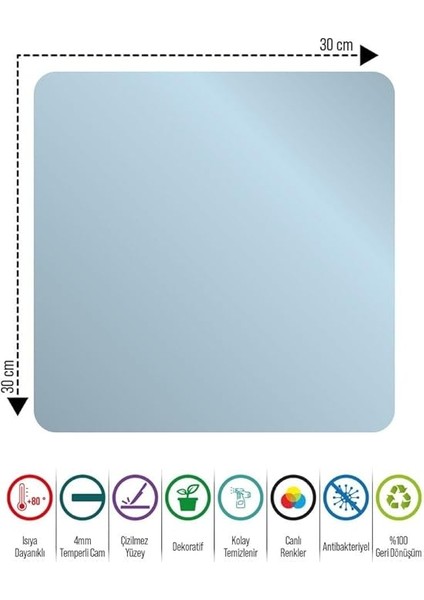 Cam Kesme Tahtası Kare Füme indirimleri
