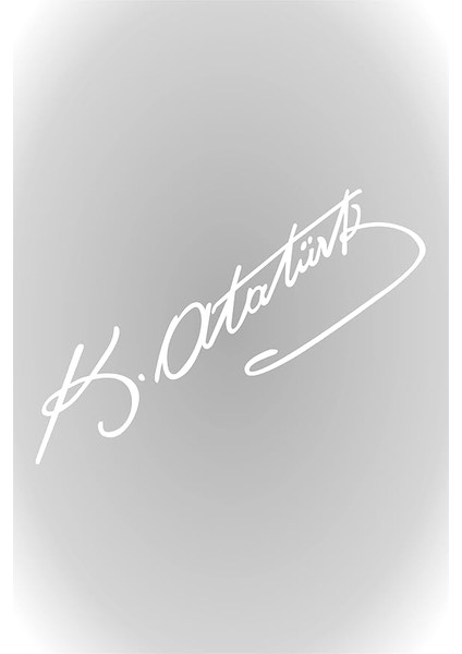 Aksesuar Kemal Atatürk Imza Sticker Araba, Oto Araç Sticker Beyaz 15 x 4 cm