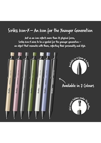 Office Icon-X Metal Versatil 0.5 mm Mat Siyah indirimleri