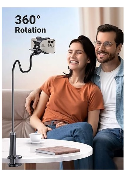 Flexible Esnek Yatak Masa Telefon Tutucu Siyah 90 cm fırsatları