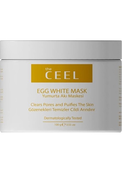 Ceel Gözenek Sıkılaştırıcı, Siyah Nokta Karşıtı Yumurta Akı Maskesi Aloe Vera Özlü 100 gr