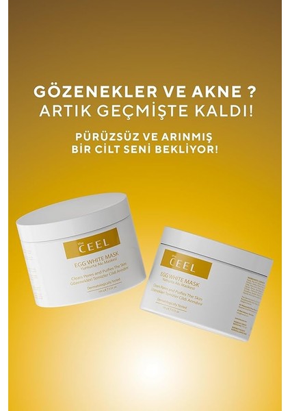 Ceel Gözenek Sıkılaştırıcı, Siyah Nokta Karşıtı Yumurta Akı Maskesi Aloe Vera Özlü 100 gr fiyatları