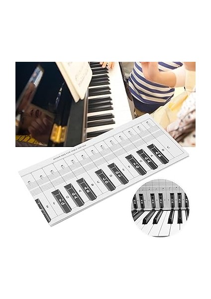Piyano Klavye Not Tablosu 88 Tuşlu Egzersiz Karşılaştırma Tablosu Taşınabilir Kaplamalı Kağıt fiyatları