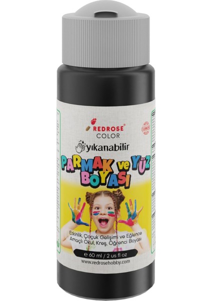 Rose Siyah Parmak Boyası 60 ml