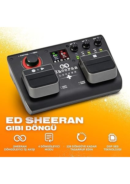 Looper + Çift Kanallı Looper Pedalı, Gitar, Bas, Klavye, Vokal ve Daha Fazlası Için, 128 Döngü Depolama, 4 Döngü Modu, LED Ekran ve Ses Arabirimi Ile modelleri