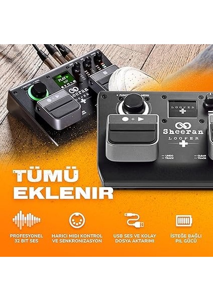 Looper + Çift Kanallı Looper Pedalı, Gitar, Bas, Klavye, Vokal ve Daha Fazlası Için, 128 Döngü Depolama, 4 Döngü Modu, LED Ekran ve Ses Arabirimi Ile indirimleri