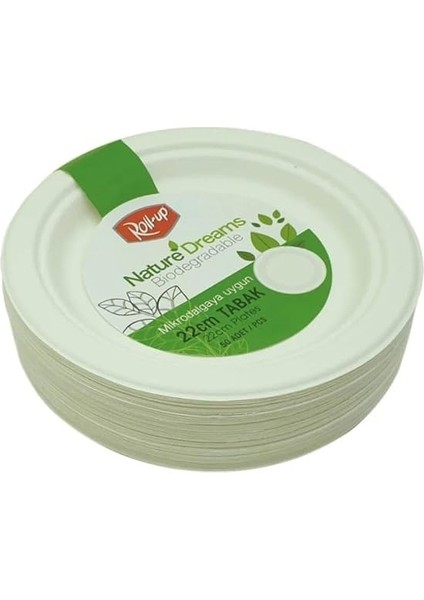 Nature Ekolojik Karton Kağıt Parti Tek Kullanımlık Tabak - 22 Cm. - 50 Adetlik 1 Paket fiyatları