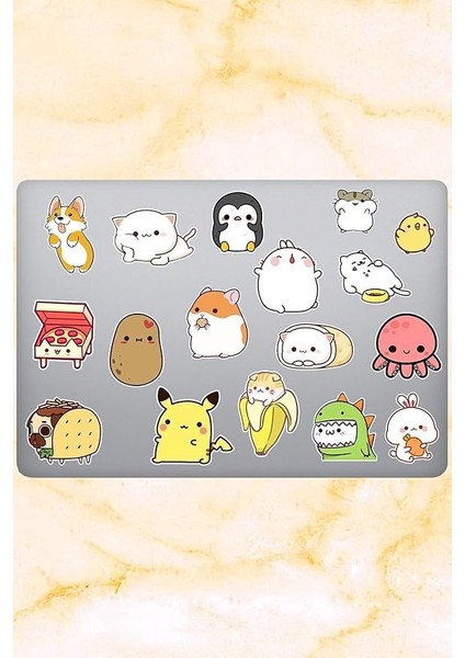 Major Selection Cute Temalı Laptop Notebook Tablet Sticker Seti 17 'li