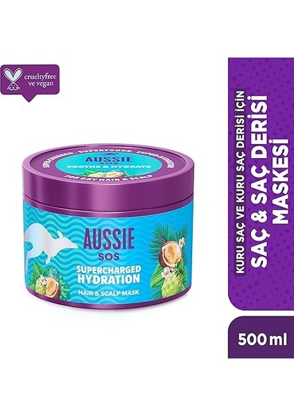 Sos Supercharged Hydration Saç & Saç Derisi Maskesi 500ML, Kuru Saç ve Kuru Saç Derisi Için fiyatları