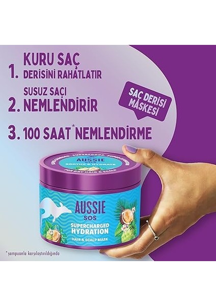 Sos Supercharged Hydration Saç & Saç Derisi Maskesi 500ML, Kuru Saç ve Kuru Saç Derisi Için modelleri