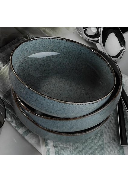 Porselen Moderna 12 Parça 4 Kişilik Yemek Takımı Mavi fiyatları