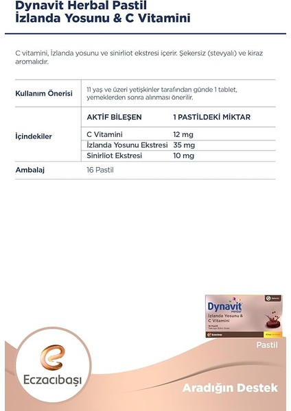 Herbal Izlanda Yosunu&vitc 16 Pastil modelleri