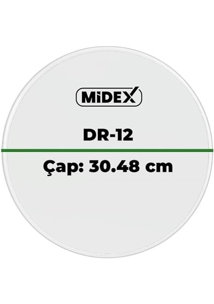 DR-12R Şeffaf Renk 12 Inç Alto Bateri Davul Derisi Drumhead 12'' Inch (30.48 Cm) modelleri