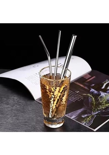 Paslanmaz Çelik Pipet Seti + Temizleme Fırçası | Yeniden Kullanılabilir, Çevre Dostu, Dayanıklı Metal Içecek Pipeti | Sürdürülebilir Seçim indirimleri