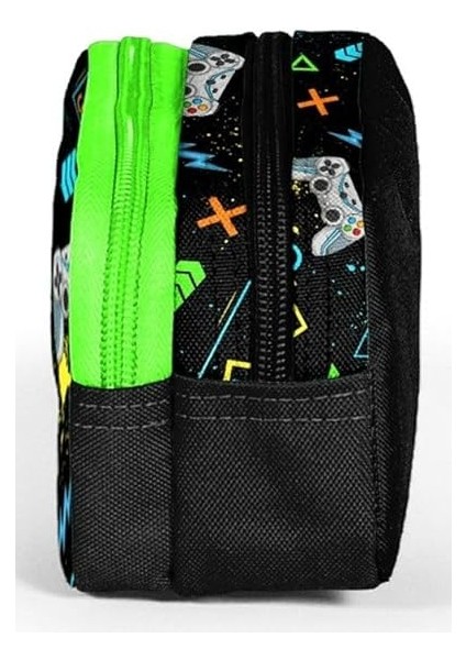 High Siyah Fosforlu Yeşil Gamer Iki Bölmeli Kalem Çantası - Erkek Çocuk fiyatları