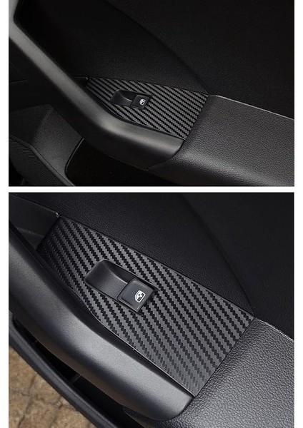 Design Volkswagen Taigo ile Uyumlu Iç Trim Folyo Kaplama Set, Mat Karbon Siyah fiyatları