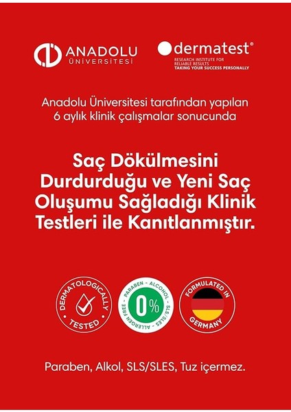 Bitkisel, Parfümsüz, Tuzsuz Sülfatsız Şampuan Saç Dökülmesine Karşı Etkili (Anti Hairloss) 250ML fırsatları