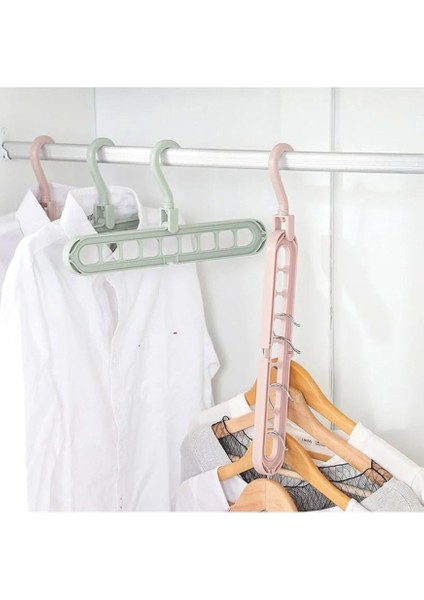 Elbise Askısı 9 Gözlü Akıllı Askı Sihirli Askılık - 5 Adet modelleri