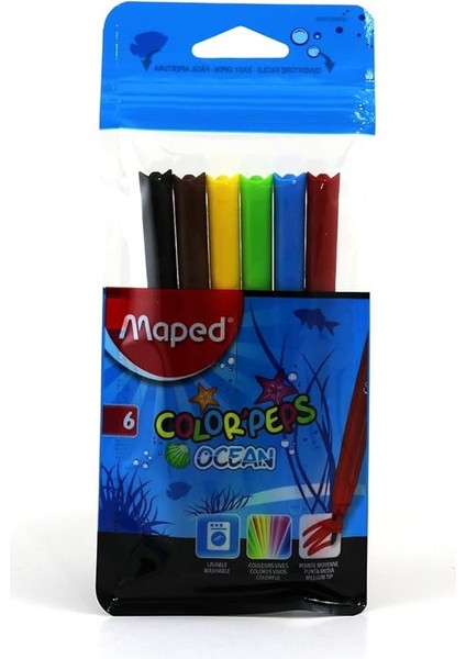 845723 Color Peps Ocean 6 Renk Keçeli Kalem