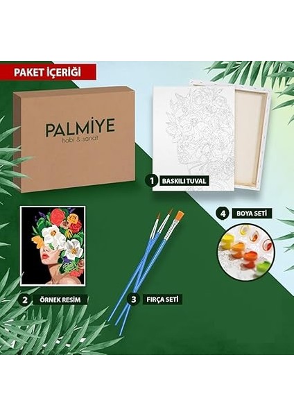 Hobi Sanat Sayılarla Boyama Tuval Seti Fırça Boya Dahil (Çıtalı) 40X50 cm - Zirve fiyatları