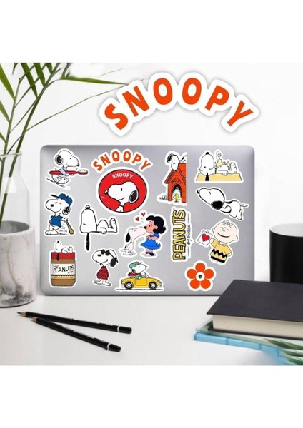 Major Selection Snoopy Peanuts Macbook Notebook Tablet Telefon Ajanda Laptop Defter Sticker Seti