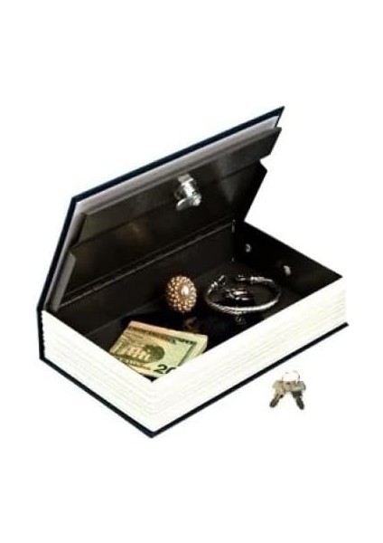 Kitap Görünümlü Kumbara Gizli Para Kasası Kitap Kumbara (Siyah, Büyük) modelleri