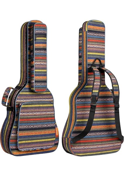 CY0186 Bohemian 15.6mm Gig Bag Dolgulu Su Geçirmez Gitar Çantası
