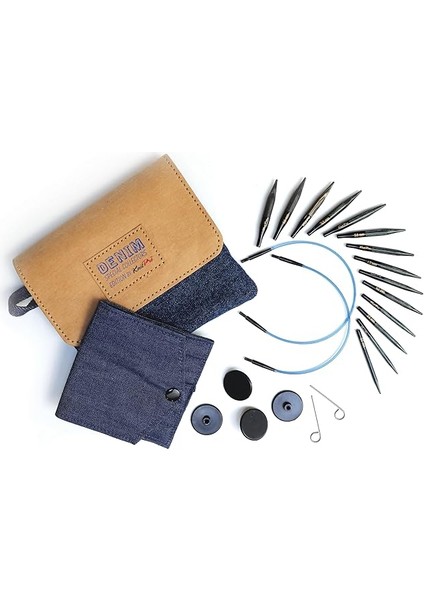 Set Değiştirilebilir Yuvarlak Örgü Şişleri Indigo Wood Short, 3,00 mm - 6,00 mm