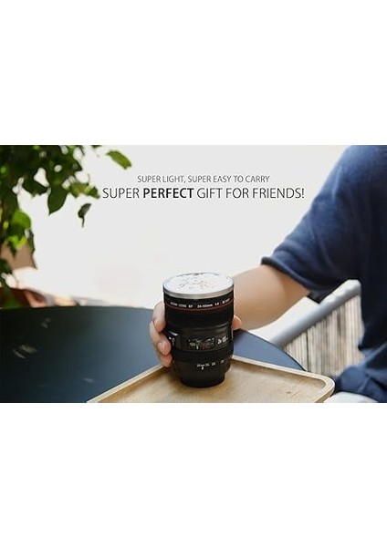 Objektif Kupa Lens Kupa Kahve ve Çay Için Termos Kupa Fotoğraf Tutkunları Için Dekoratif Hediyelik 350 ml (Plastik Kapak) indirimleri