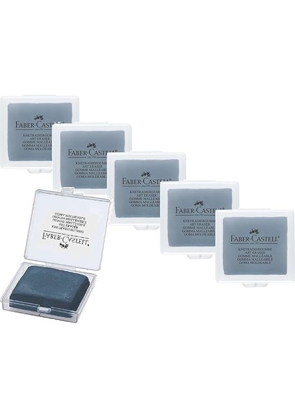 Sanatçılar Için 6'lı Paket Hamur Kauçuk Silgi, Art Eraser Faber Castell, Gri (6)