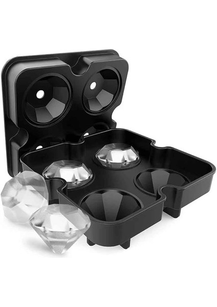 Silikon Buz Kalıbı Elmas 4'lü 47X38 mm (Ebk-60)