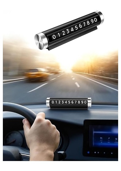 Manyetik Telefon Numaratörü – Alüminyum Gövde, Geçici Parkmatik, Çevirmeli Sistemli Oto Içi Park Numarası Gösterici, Güneşe Dayanıklı modelleri