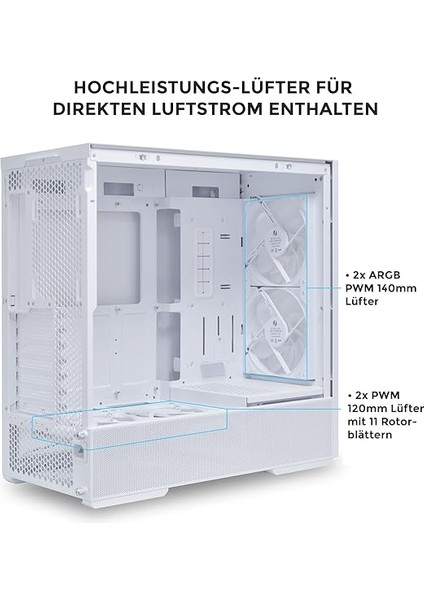 Li Lancool 207 4 Fanlı Beyaz Dolap indirimleri