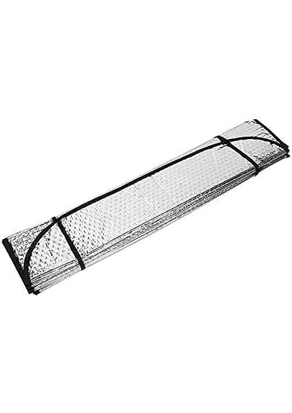 Ön Taraf Için Katlanabilir Güneş Koruması, Ön Cam Için Güneş Koruması, Evrensel, 2 Vantuz, 2 Kayış (130 x 60)