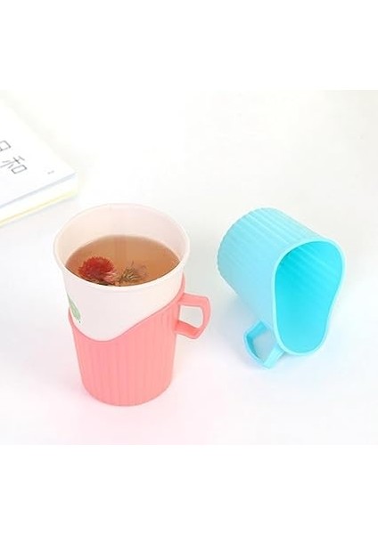 10 Adet Taşınabilir Sıcak Cam ve Kağıt Bardak Tutucu Sıcak Soğuk Yalıtımlı indirimleri