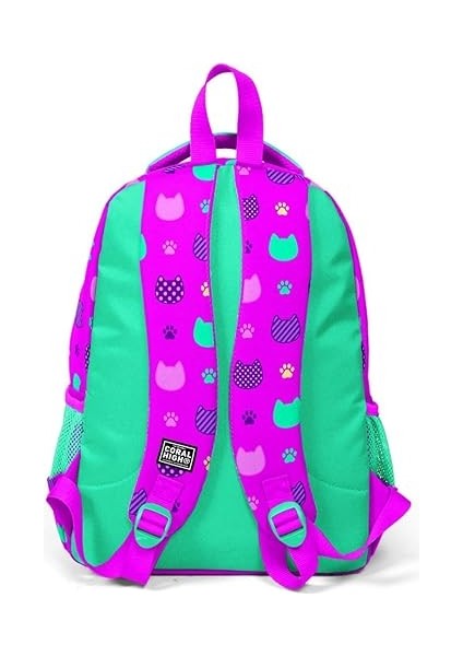 High Ilkokul Okul Sırt Çantası ve Beslenme Çantası Seti -Sevimli Kediler Kız Çocuk modelleri
