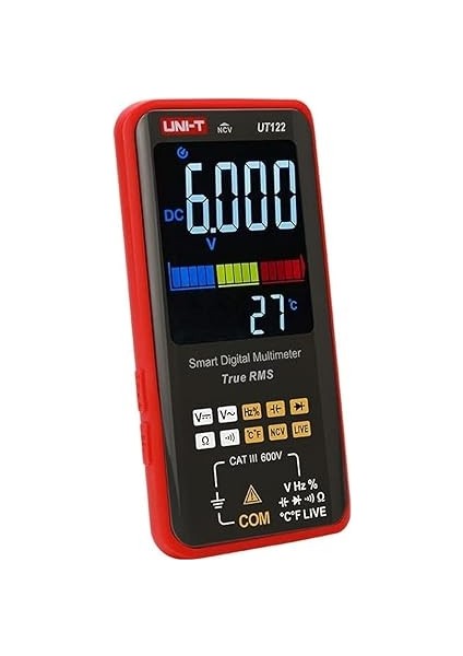 UT122/UT121A/B Smart Digital Multimeter True Rms Voltage Frequency Dual Display Ncv Lıve Auto Range 6199 Count Meter (UT122)