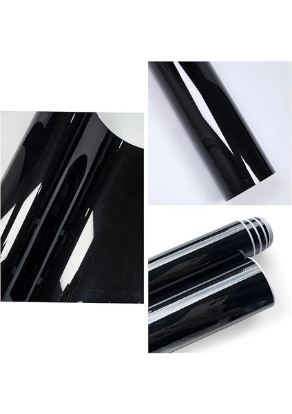 Piano Black Parlak Siyah Hava Kanallı Üstü Koruma Jelatinli Araç Motor Aksesuar Araç Tavan Kaplama Folyosu Kırılmaz Çizilmez Özel Postüplü Ambalajda Gönderim (30CM x 1 Metre)