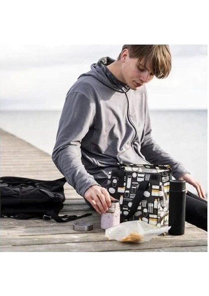 || Beslenme Çantası | Saklama Çantası | Desenli Gri | Malzemeler: %100 Polipropilen | Ofis / Kolej ve Okul Için fırsatları