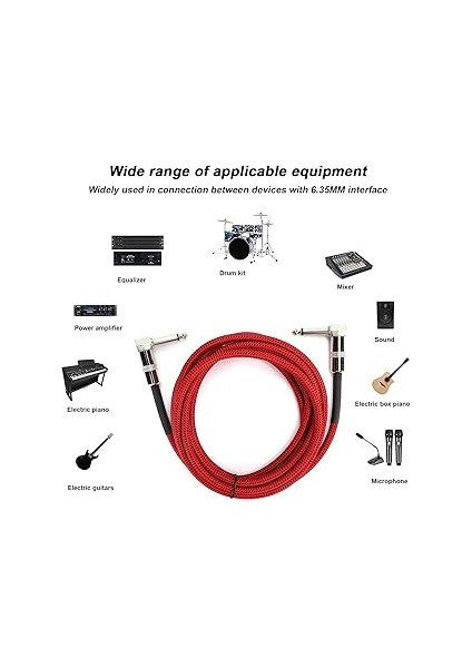 Kablosu, Esnek 6.35MM Gitar Amp Kordonu Oksijen Bakır Çekirdek Mikrofon Için Elektronik Organ Için Ekolayzır (JD6207) (JD6208) fırsatları