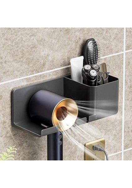 Kurutma Makinesi ve Düzleştirici Organizeri, 3 Bölmeli Saç Düzleştiricisi, Fön Makinesi Asma Düzenleyici Organizer Banyo, Yatak Odası, Kuaför Salonu Için Uygun Kullanım