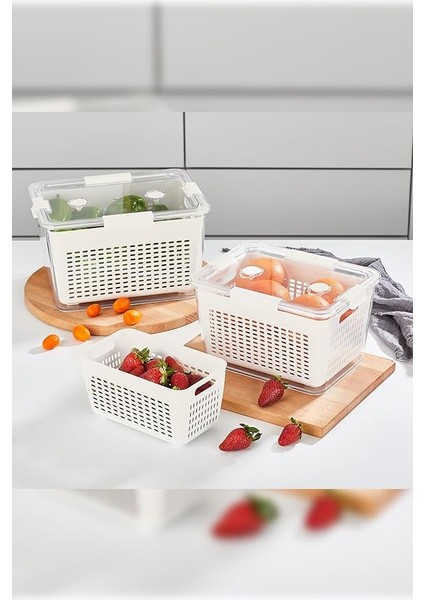 Home - Lavin 2-4-7 Litre Ekru Saklama Kabı