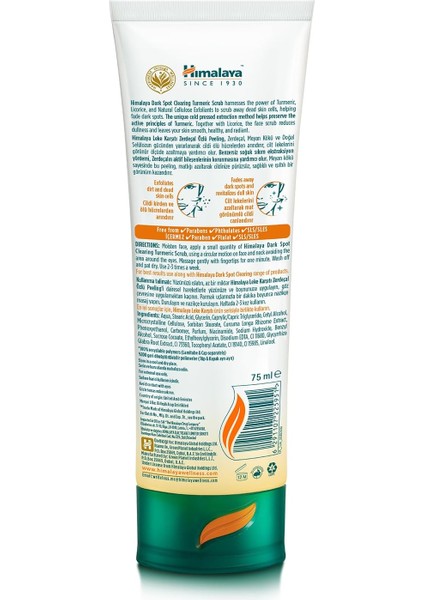 Since 1930 Dark Spot Clearing Leke Karşıtı Zerdeçal Özlü Yüz Peeling Scrub 75 ml fiyatları