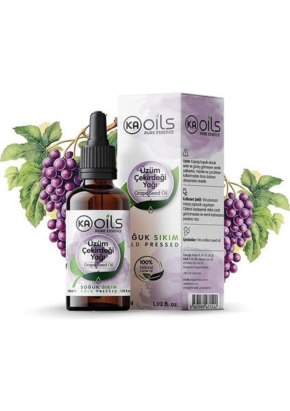 Üzüm Çekirdeği Yağı 30 ml (Grape Seed Oil) -%100 Doğal ve Saf & Soğuk Sıkım | Antioksidan Zengini fiyatları
