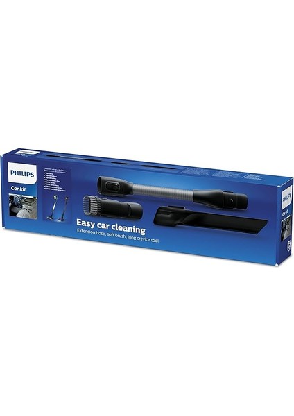 FC8093/01 Șarj Edilebilir Dikey Elektrikli Süpürge Aksesuarı Araç Kiti, Uzatma Hortumu, Fırça, Uzun Aralık Temizleme Başlığı