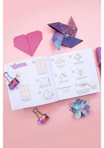 Color Origami 246 Kağıt Katlama Sanatı Mermer/çiçek modelleri