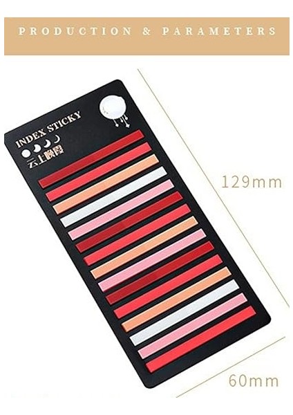 Post-It Sticky Notes Şeffaf Renkli Yapışkan Postit Not Kağıdı Etiketi Kısa Şeritler (Renk 4) fiyatları