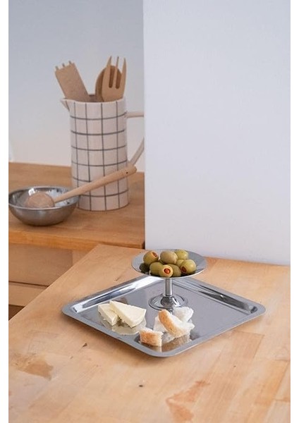 & Stone Metal Kare Servis/sunum Tepsi fırsatları