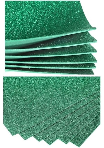 Yeşil Simli Eva 50X70 cm 2 Adet Simli Eva Süngeri Okul Kreş Anasınıfı Elişi Etkinlikleri fiyatları