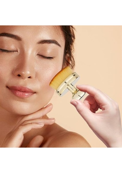 Profesyonel Geniş Pratik Tutma Saplı Gold Büyük Fondöten Yayma Fırçası fiyatları